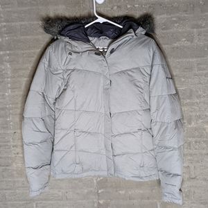 Columbia Winter Down Jacket Women's Size Medium Gray